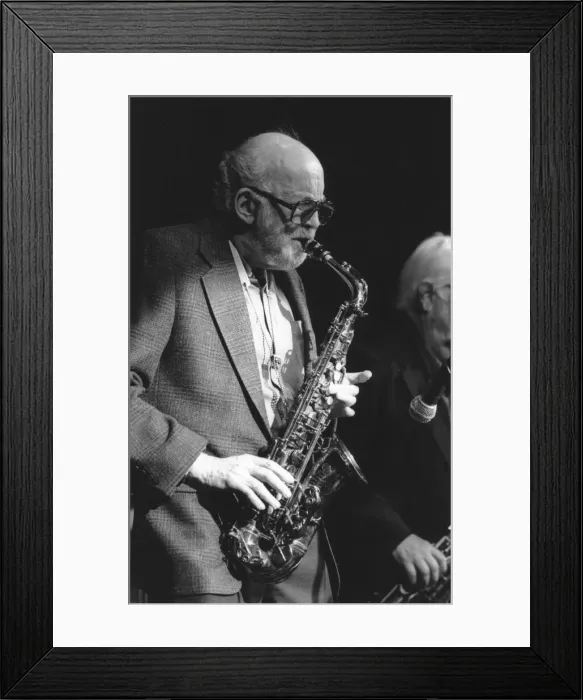 Framed Print : Lennie Niehaus, c1986. Creator: Brian Foskett Framed Print : Lennie Niehaus, c1986. Creator: Brian Foskett