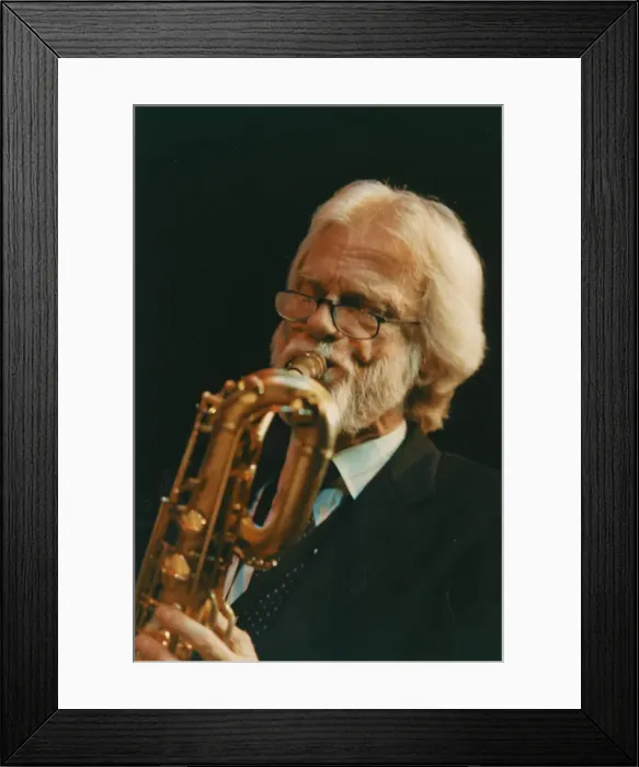 Framed Print : Gerry Mulligan, Capital Radio Jazz Festival, Knebworth House, Knebworth, Herts, 1982 Framed Print : Gerry Mulligan, Capital Radio Jazz Festival, Knebworth House, Knebworth, Herts, 1982
