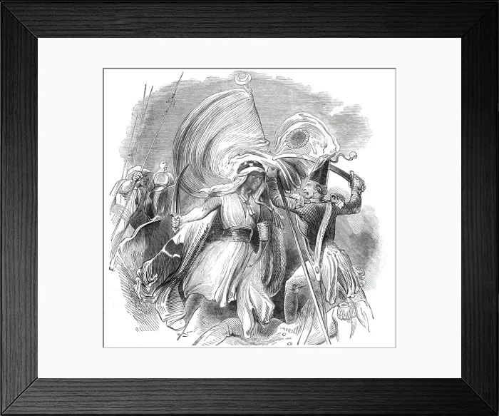 Framed Print : Fight for the Standard, Battle of Isly, 1844. Creator: Unknown Framed Print : Fight for the Standard, Battle of Isly, 1844. Creator: Unknown