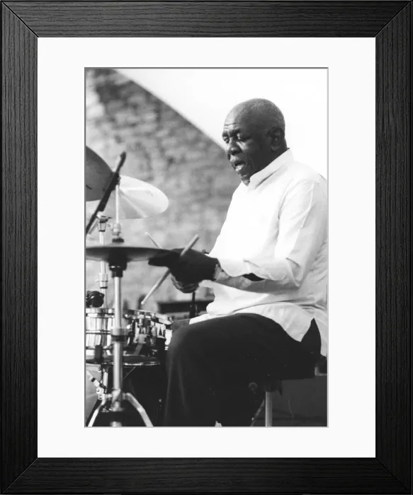 Framed Print : Mickey Roker, Brecon Jazz Festival, Powys, Wales, 1997. Creator: Brian Foskett Framed Print : Mickey Roker, Brecon Jazz Festival, Powys, Wales, 1997. Creator: Brian Foskett