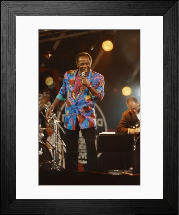 Framed Print : Lou Rawls, North Sea Jazz Festival, The Hague, Netherlands, 1992. Creator: Brian Foskett Framed Print : Lou Rawls, North Sea Jazz Festival, The Hague, Netherlands, 1992. Creator: Brian Foskett
