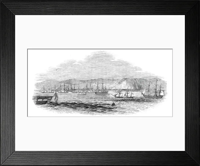 Framed Print : French fleet off Tangier, 1844. Creator: Unknown Framed Print : French fleet off Tangier, 1844. Creator: Unknown