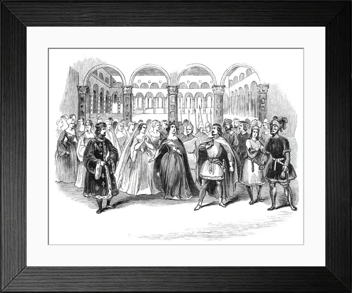 Framed Print : Scene from Riccis new opera of Corrado di Altamura, at Her Majestys Theatre Framed Print : Scene from Riccis new opera of Corrado di Altamura, at Her Majestys Theatre