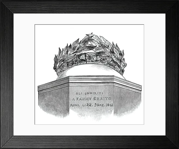 Framed Print : Crown presented to Cerito at Rome, 1844. Creator: Unknown Framed Print : Crown presented to Cerito at Rome, 1844. Creator: Unknown