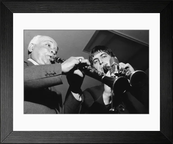 Framed Print : Albert Nicholas and Andy Cooper, 1967. Creator: Brian Foskett Framed Print : Albert Nicholas and Andy Cooper, 1967. Creator: Brian Foskett