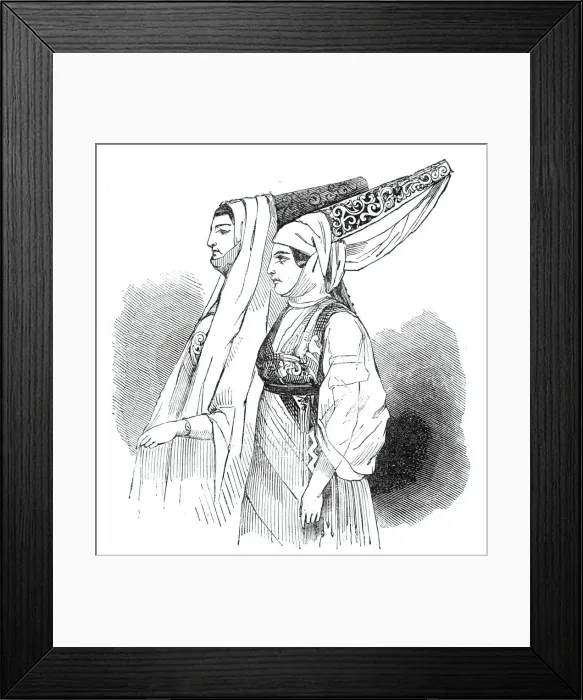 Framed Print : Women of Morocco, 1844. Creator: Unknown Framed Print : Women of Morocco, 1844. Creator: Unknown