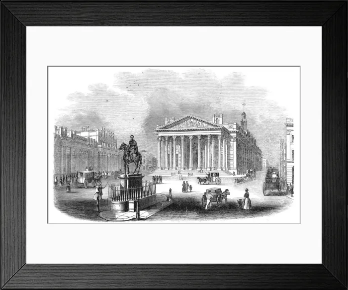 Framed Print : The new Royal Exchange, 1844. Creator: Unknown Framed Print : The new Royal Exchange, 1844. Creator: Unknown