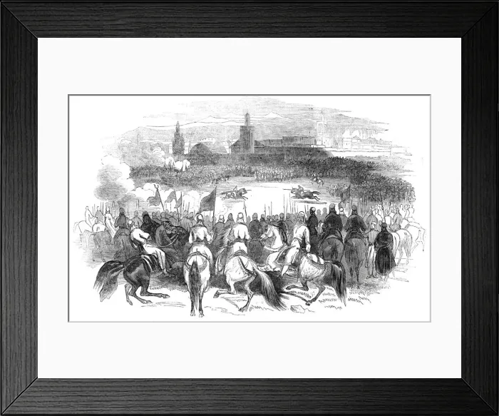 Framed Print : Review of troops at Morocco, 1844. Creator: Unknown Framed Print : Review of troops at Morocco, 1844. Creator: Unknown