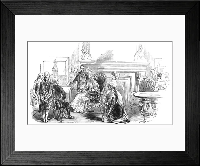 Framed Print : The Queens Drawing Room - Her Majesty inspecting Mr. Tites models of the Royal Exchange Framed Print : The Queens Drawing Room - Her Majesty inspecting Mr. Tites models of the Royal Exchange
