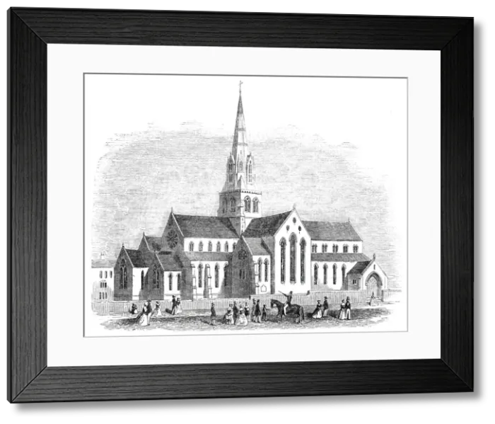 Framed Print : St Barnabas Catholic Church, Nottingham, 1844. Creator: Unknown Framed Print : St Barnabas Catholic Church, Nottingham, 1844. Creator: Unknown