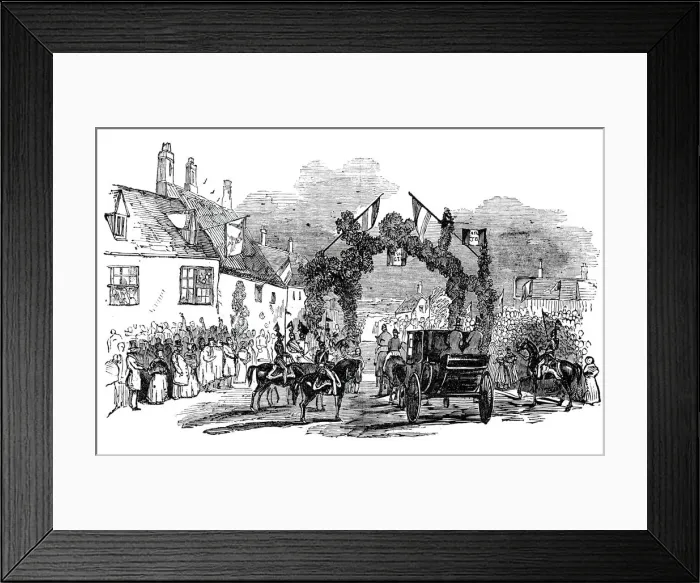 Framed Print : Triumphal arch at Great Weldon, 1844. Creator: Unknown Framed Print : Triumphal arch at Great Weldon, 1844. Creator: Unknown