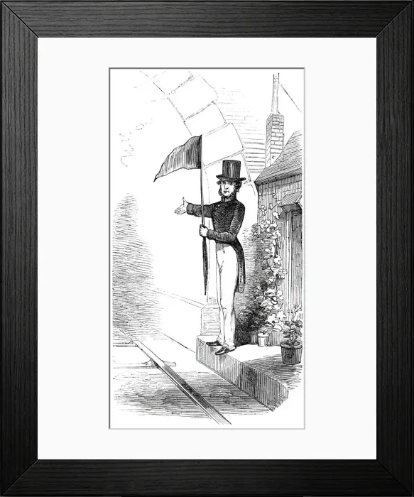 Framed Print : Tunnel signal - All right, 1844. Creator: Unknown Framed Print : Tunnel signal - All right, 1844. Creator: Unknown