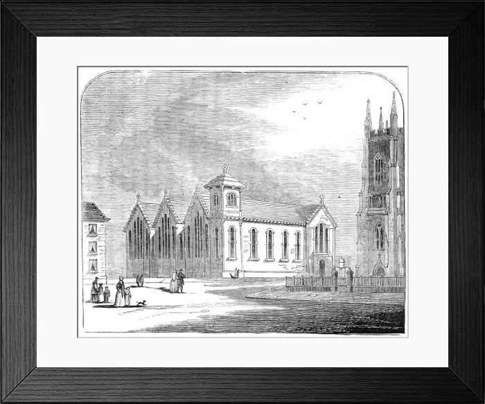 Framed Print : St. Georges Schools, Sheffield, 1844. Creator: Unknown Framed Print : St. Georges Schools, Sheffield, 1844. Creator: Unknown