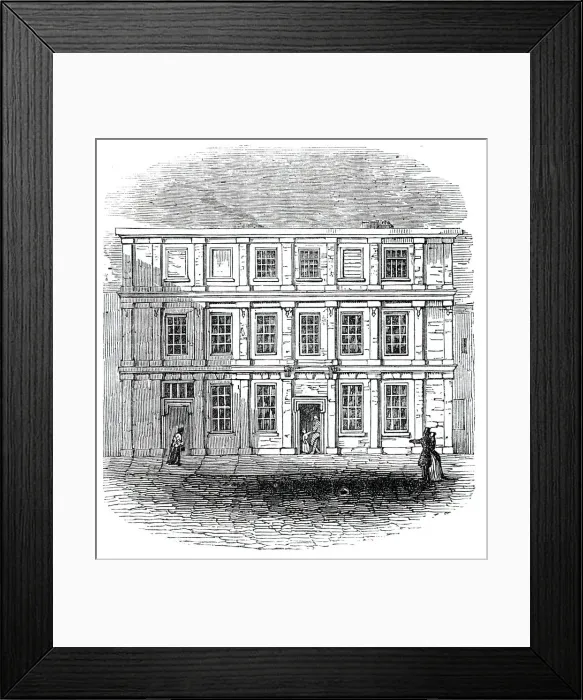 Framed Print : Ancient mansion, Gravel-lane, 1844. Creator: Unknown Framed Print : Ancient mansion, Gravel-lane, 1844. Creator: Unknown
