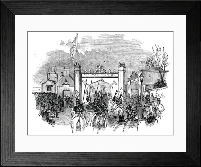 Framed Print : Arch near Stamford, 1844. Creator: Unknown Framed Print : Arch near Stamford, 1844. Creator: Unknown