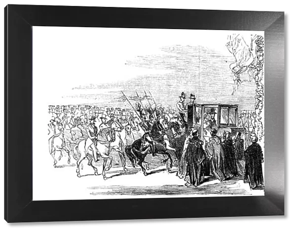 The arrival at Weedon Park Station, 1844. Creator: Unknown