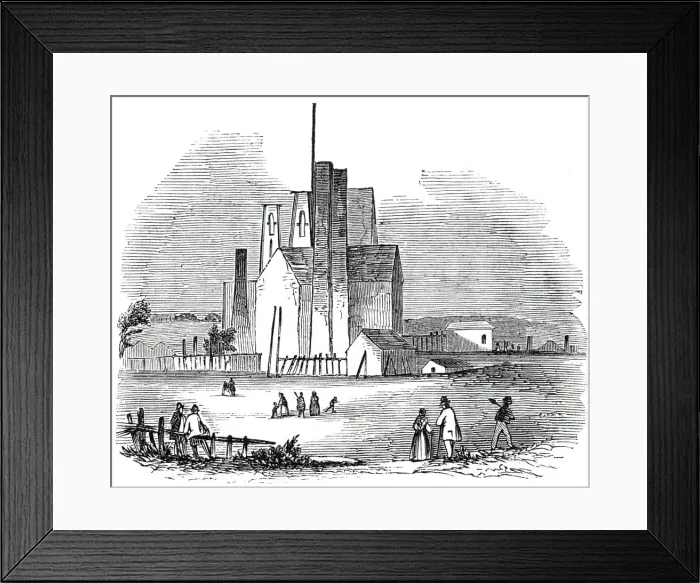 Framed Print : Haswell Colliery - the scene of the late awful explosion, 1844. Creator: Unknown Framed Print : Haswell Colliery - the scene of the late awful explosion, 1844. Creator: Unknown