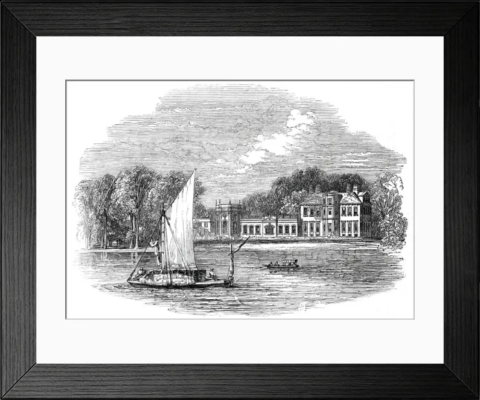 Framed Print : Orleans House, Twickenham; once the residence of Louis Philippe, 1844. Creator: Unknown Framed Print : Orleans House, Twickenham; once the residence of Louis Philippe, 1844. Creator: Unknown