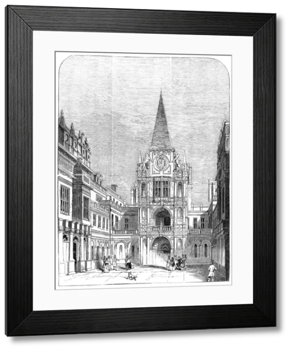 Framed Print : The Inner Court, Burghley, 1844. Creator: Unknown Framed Print : The Inner Court, Burghley, 1844. Creator: Unknown