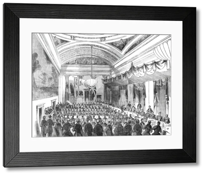 Framed Print : Grand Banquet to Sir H. Pottinger, at Manchester, 1844. Creator: Unknown Framed Print : Grand Banquet to Sir H. Pottinger, at Manchester, 1844. Creator: Unknown