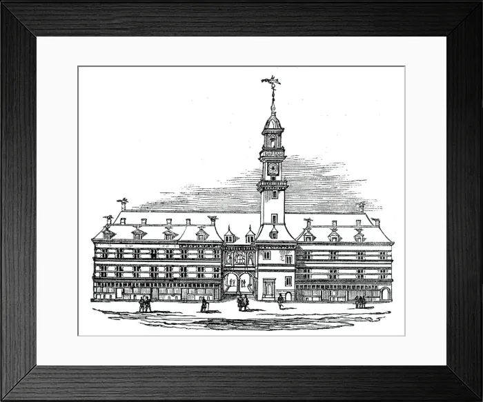 Framed Print : The first Royal Exchange, 1569, 1844. Creator: Unknown Framed Print : The first Royal Exchange, 1569, 1844. Creator: Unknown