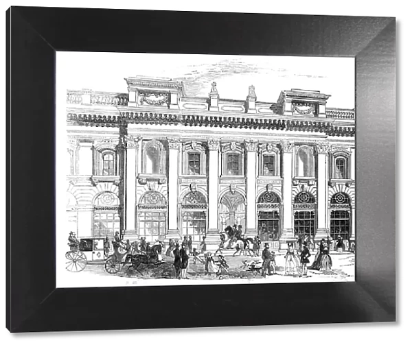 The new Royal Exchange - the north entrance, 1844. Creator: Unknown