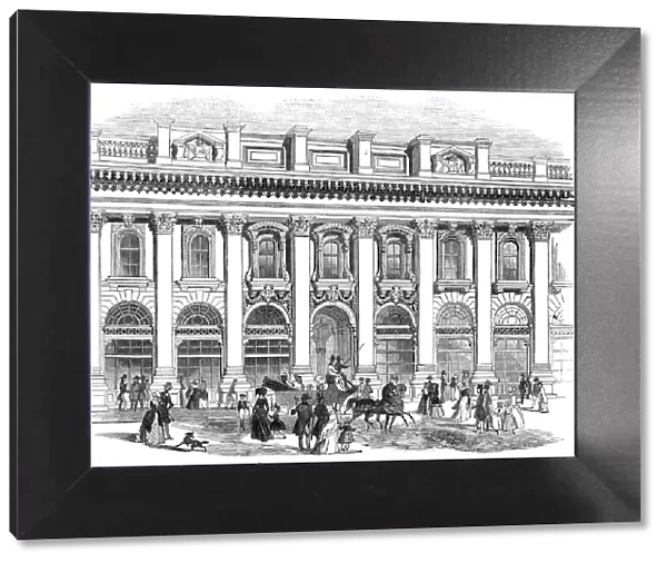 The new Royal Exchange - the south entrance, 1844. Creator: Unknown
