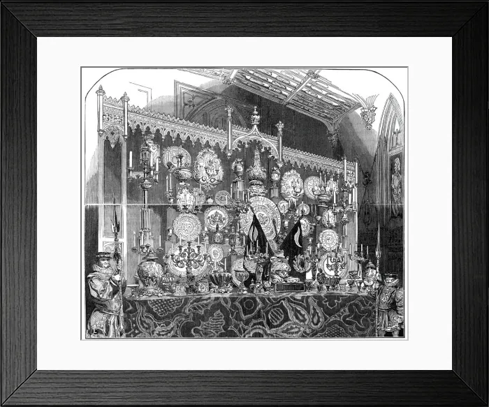 Framed Print : The Grand Buffet, St. Georges Hall... 1844. Creator: Unknown Framed Print : The Grand Buffet, St. Georges Hall... 1844. Creator: Unknown