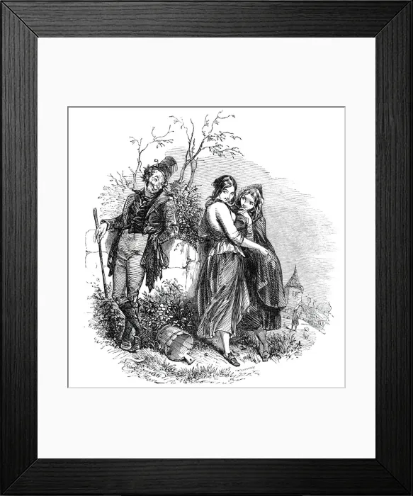 Framed Print : A masterpiece of graphic humour, 1844. Creator: Hablot Knight Browne Framed Print : A masterpiece of graphic humour, 1844. Creator: Hablot Knight Browne