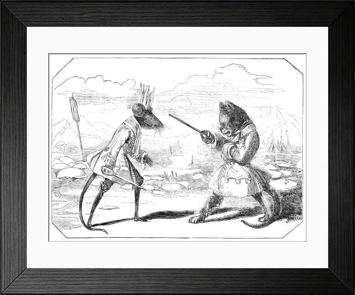 Framed Print : Scene from Cats Castle, at the Adelphi Theatre, 1844. Creator: Unknown Framed Print : Scene from Cats Castle, at the Adelphi Theatre, 1844. Creator: Unknown
