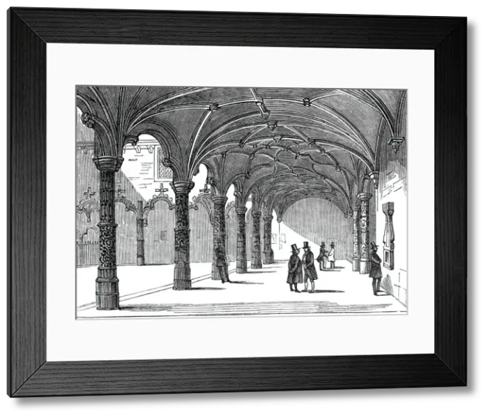 Framed Print : The Bourse at Antwerp, 1844. Creator: Unknown Framed Print : The Bourse at Antwerp, 1844. Creator: Unknown