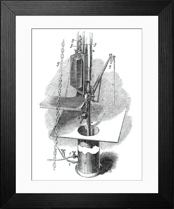 Framed Print : The Time Ball, Royal Observatory, Greenwich, Fig. 4, 1844. Creator: Unknown Framed Print : The Time Ball, Royal Observatory, Greenwich, Fig. 4, 1844. Creator: Unknown
