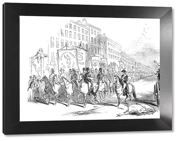 Great Whig Procession, at New York, 1844. Creator: J. Kobb