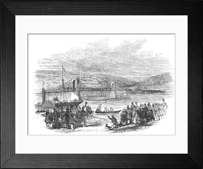 Framed Print : Great Skiff Race, at Newcastle-upon-Tyne, 1844. Creator: Unknown Framed Print : Great Skiff Race, at Newcastle-upon-Tyne, 1844. Creator: Unknown