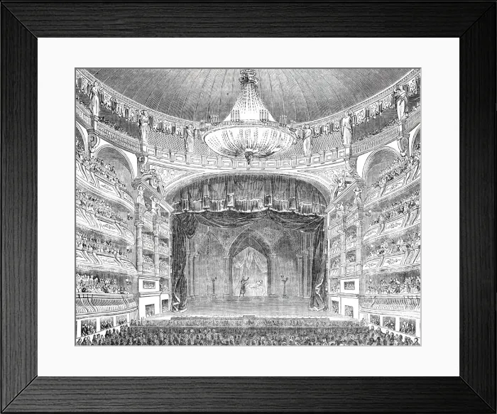 Framed Print : English theatricals at Paris - the Salle Ventador, 1844. Creator: Unknown Framed Print : English theatricals at Paris - the Salle Ventador, 1844. Creator: Unknown