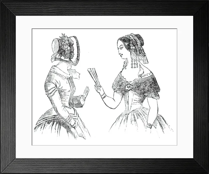 Framed Print : Fashions for the New Year, 1844. Creator: Unknown Framed Print : Fashions for the New Year, 1844. Creator: Unknown