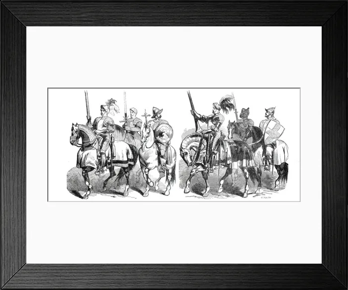 Framed Print : Lord Mayors Show - ancient knights, 1844. Creator: Stephen Sly Framed Print : Lord Mayors Show - ancient knights, 1844. Creator: Stephen Sly