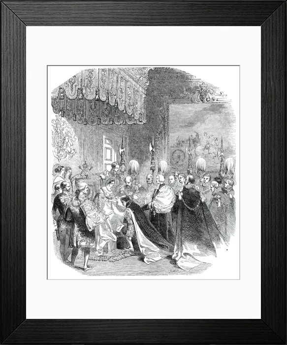 Framed Print : Installation of a Knight of the Bath, 1844. Creator: Unknown Framed Print : Installation of a Knight of the Bath, 1844. Creator: Unknown