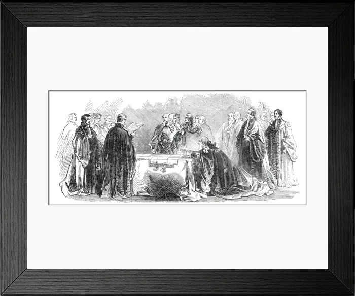 Framed Print : Ceremony of Swearing in the Lord Mayor, 1844. Creator: Unknown Framed Print : Ceremony of Swearing in the Lord Mayor, 1844. Creator: Unknown