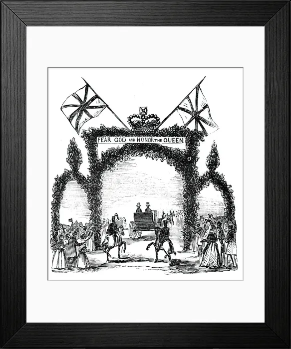 Framed Print : Arch at Broughton, 1844. Creator: Unknown Framed Print : Arch at Broughton, 1844. Creator: Unknown