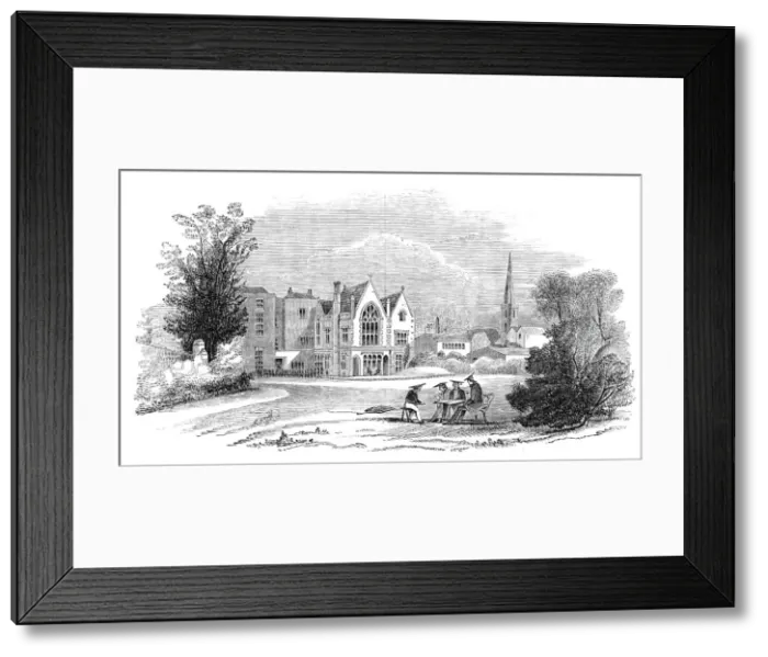 Framed Print : Gloucester College School, 1844. Creator: J. H. Brown Framed Print : Gloucester College School, 1844. Creator: J. H. Brown