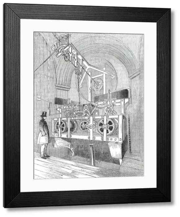 Framed Print : Perspective view of the Great Clock of the Royal Exchange, 1844. Creator: Unknown Framed Print : Perspective view of the Great Clock of the Royal Exchange, 1844. Creator: Unknown