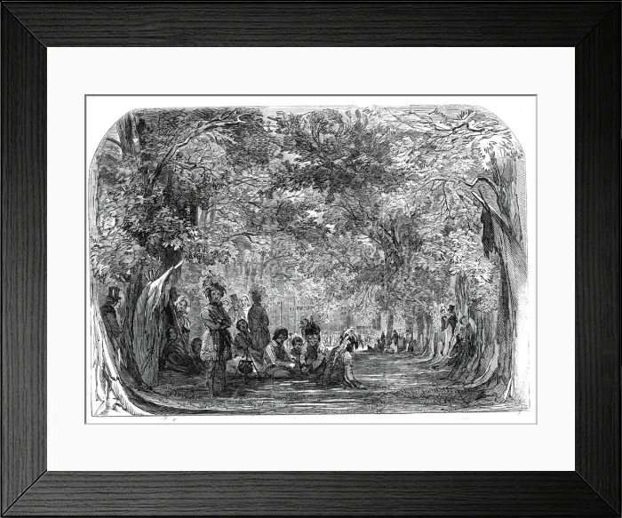 Framed Print : The Fete Champetre at Charlton House - the North American Indians encamped in the park Framed Print : The Fete Champetre at Charlton House - the North American Indians encamped in the park