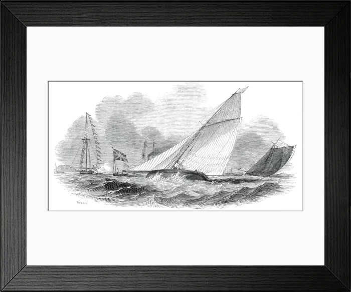 Framed Print : Weston-super-Mare Regatta, the Champion winning - drawn by Condy, 1845. Creator: Smyth Framed Print : Weston-super-Mare Regatta, the Champion winning - drawn by Condy, 1845. Creator: Smyth