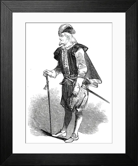 Framed Print : Mr. Farren, as Sir Simon Sage, 1845. Creator: Unknown Framed Print : Mr. Farren, as Sir Simon Sage, 1845. Creator: Unknown