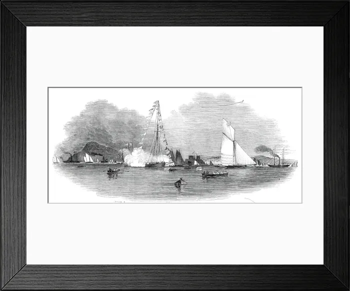 Framed Print : Weston-super-Mare Regatta, from the sea - drawn by Condy, 1845. Creator: Smyth Framed Print : Weston-super-Mare Regatta, from the sea - drawn by Condy, 1845. Creator: Smyth