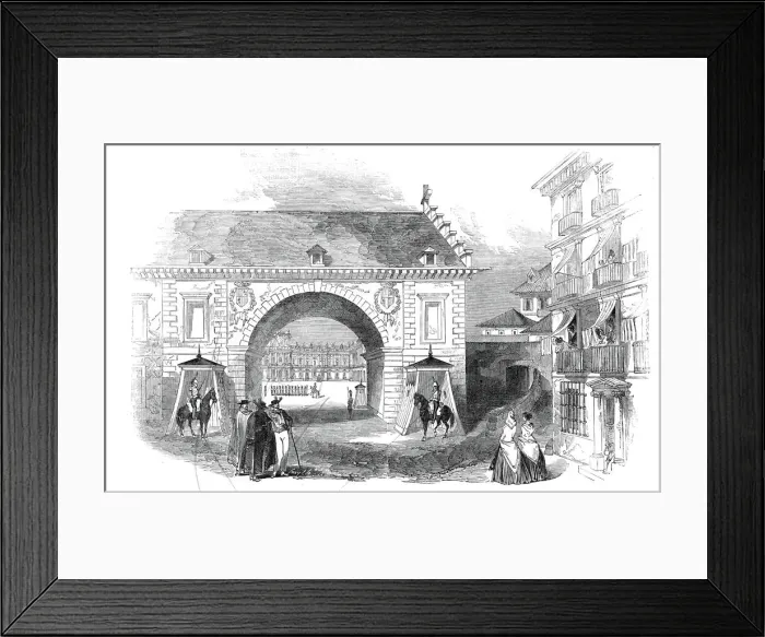 Framed Print : The Royal Palace at Madrid - the Armeria, 1845. Creator: Unknown Framed Print : The Royal Palace at Madrid - the Armeria, 1845. Creator: Unknown