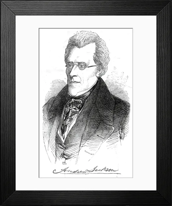 Framed Print : The late General Jackson, 1845. Creator: Unknown Framed Print : The late General Jackson, 1845. Creator: Unknown