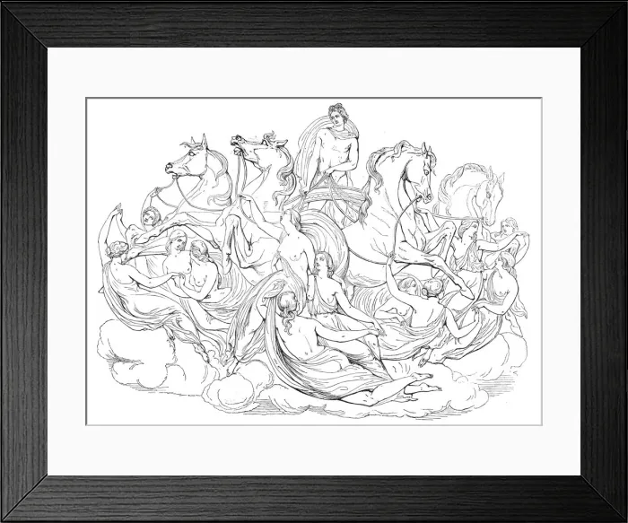 Framed Print : Sculpture prize - The Hours leading the Horses of the Sun, - by Mr. A Framed Print : Sculpture prize - The Hours leading the Horses of the Sun, - by Mr. A
