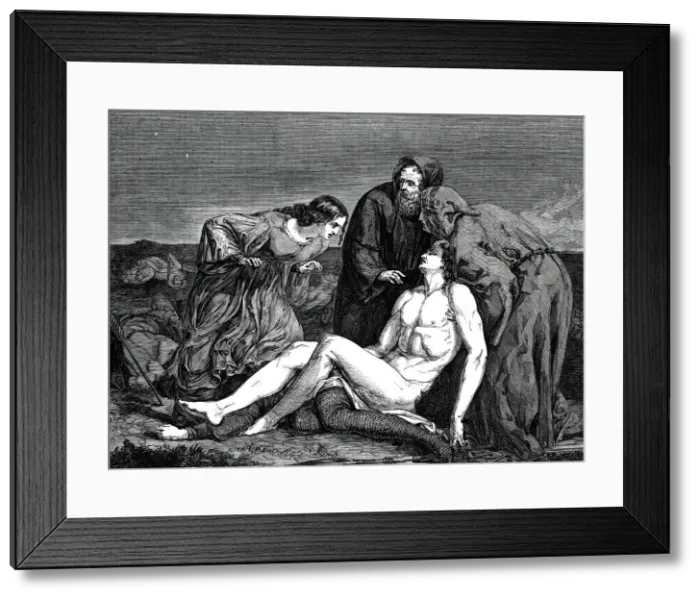 Framed Print : Painting prize - Finding the Body of Harold'- by Mr. J. C. Hook, 1845 Framed Print : Painting prize - Finding the Body of Harold'- by Mr. J. C. Hook, 1845